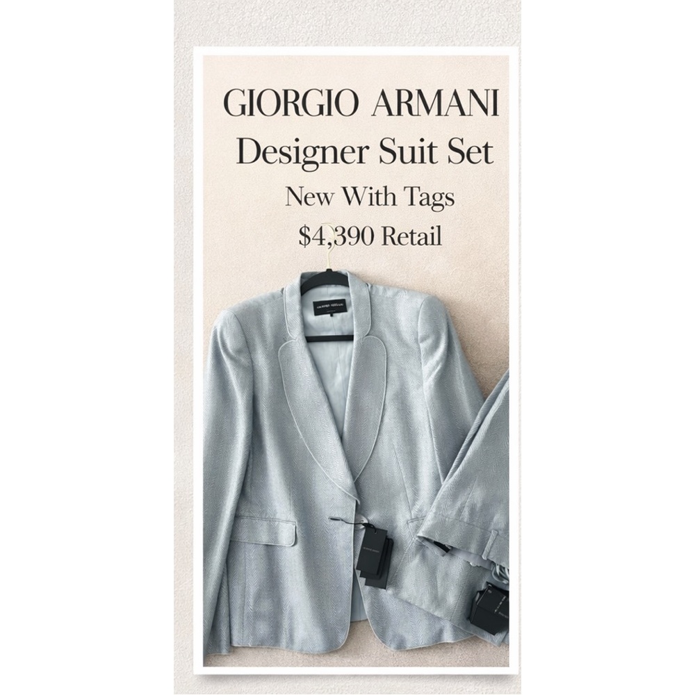 ✨NWT✨Giorgio Armani Pantsuit - Blazer & Trousers -Sz Blazer:16
Trousers:14